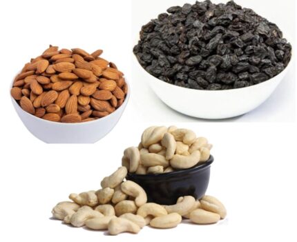 Nuts Combo offer 2 (Cashew, Almond, Black Raisins - 250 Gram each)
